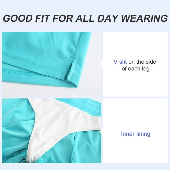 HODOSPORTS Women's Aqua Blue Swim Shorts with Pockets & Liner Size XXL - Picture 2 of 5